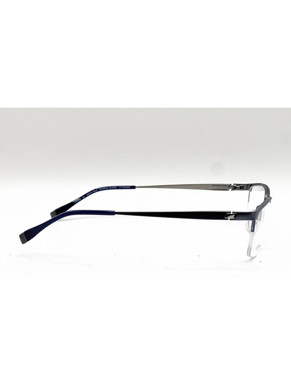 Charmant CH29500 BL Blue Grey Geometric Authentic Eyeglass Frames 54-18-145